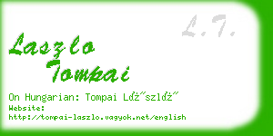 laszlo tompai business card